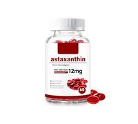 Astaxantina Premium 12 mg|da microalghe| Supporti per articolazioni, occhi e pelle, senza glutine non OGM (60 conteggi),1Pcs