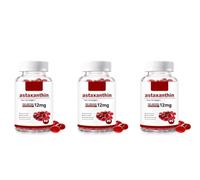 Astaxantina Premium 12 mg|da microalghe| Supporti per articolazioni, occhi e pelle, senza glutine non OGM (60 conteggi),3Pcs