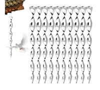 Aste antiuccelli, aste antiuccelli contorti da,Dispositivi Riflettenti per Uccelli all'aperto - Mulino a con Finitura Lucida, Decorazioni da Giardino per Esterni, prevenzione im