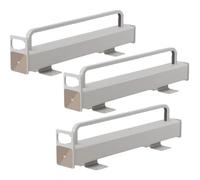 Aste Appendiabiti Estensibili, Binari Appendiabiti A Scomparsa, Binari Doppi Silenziosi, Distanziatori Antiscivolo, Elevata Capacità Di Carico(Gray 3-PACK,51cm/20in)