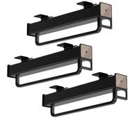 Aste Appendiabiti Estensibili, Binari Appendiabiti A Scomparsa, Binari Doppi Silenziosi, Distanziatori Antiscivolo, Elevata Capacità Di Carico(Black 3-PACK,56cm/22in)