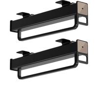 Aste Appendiabiti Estensibili, Binari Appendiabiti A Scomparsa, Binari Doppi Silenziosi, Distanziatori Antiscivolo, Elevata Capacità Di Carico(Black 2-PACK,56cm/22in)