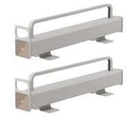 Aste Appendiabiti Estensibili, Binari Appendiabiti A Scomparsa, Binari Doppi Silenziosi, Distanziatori Antiscivolo, Elevata Capacità Di Carico(Gray 2-PACK,41cm/16.1in)