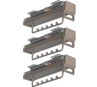 Aste Appendiabiti Estraibili A Scomparsa, Aste Appendiabiti Per Armadi A Scomparsa, Lega Di Alluminio Resistente, Binari Di Scorrimento A Doppio Smorzamento(Gray 3-pack,35cm/13.8in)