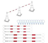 Aste barriera a cono stradale in PVC | Dimensioni: da 1,2 a 2 m, utilizzo: gestione della folla nel vialetto(B 6 Pack)
