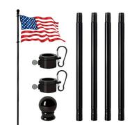 Aste Da Bandiera Per Esterno Casa - Telescopiche Aste Per Bandiere Da 1,8 M - per Bandiera Residenziali ad Alta Resistenza | Per Feste Celebrazioni Recinzione Tetto Muro Giardino Cortile Patio Ga