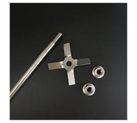 Aste di miscelazione con agitatore aereo, Asta di agitazione sopraelevata con elica a quattro pale in acciaio inossidabile 304, 1 set, diverse dimensioni(5cm blade with rod)