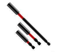 Aste di prolunga da 60 mm, 75 mm, 150 mm, con adattatore per gambo esagonale a cambio rapido per trapano elettrico e utensili elettrici esagonali da 1/4 di pollice (3 pezzi)