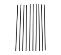 Aste di saldatura in plastica, 10 pezzi, 250 mm, multi materiale, in ABS, PP, PVC, PE, kit di riparazione auto per tubi del serbatoio con guscio incrinato (nero (PP))