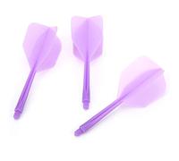 Aste e Alette per Freccette Integrate Combo Trasparente Asta per Freccette con Filettatura 2BA Flessibile Anti-Rottura per Giochi di Standard con Alette Modellat (Viola)