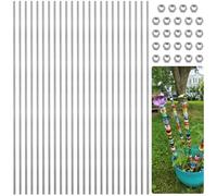 Aste filettate M4 in acciaio inox 304 e borchie, set da 24 pezzi, filettatura destra da 11,8 pollici per morsetti, grucce, paletti da giardino