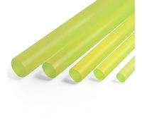 Aste in gomma elastica, Aste in nylon PU da 1000 mm di lunghezza Bastoncini in poliuretano elastico giallo traslucido Diametro asta tonda 1mm-10mm Guarnizioni ammortizzanti Bastone(Dia8mm)