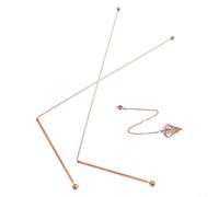 Aste in rame con doppia testa a sfera rotonda per trovare tesori d'acqua e oro, set di strumenti per sondare metallo portatile con ciondolo, bronzo