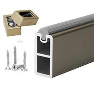 Aste per appendere il guardaroba, Barra appendiabiti a parete for appendere abiti tagliati su misura, asta appendiabiti resistente di lunghezza personalizzata(Champagne Color,46in/116.9cm)