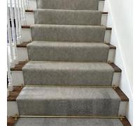 Aste per moquette per scale dorate in 1 pezzo con kit di viti - Aste per scale in ottone cavo da 24"-40" per casa/hotel/museo/galleria in stile vittoriano(38inch/97cm)