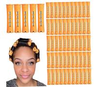 Aste per permanente da 60 pezzi per capelli lunghi e corti 0, 9x3, 3'' Aste per arricciare con elastico Non richiede calore Arricciacapelli facile per uso domestico e in salone..