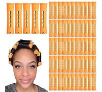 Aste per permanente da 60 pezzi per capelli lunghi e corti 0, 9x3, 3'' Aste per arricciare con elastico Non richiede calore Arricciacapelli facile per uso domestico e in salone..