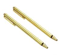 Aste per rabdomanzia in rame, confezione da 2 aste di rilevamento in rame puro al 99,9%, per ricerca di acqua e oro, sonda regolabile in acciaio inox, 55 cm (oro)