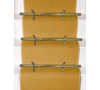 Aste per tappeti per Scale, aste per tappeti in Ottone Anticato - 5 Supporti Regolabili per tappeti per Arredamento Interno, tubolari di Sicurezza per tappeti in Stile Minimalista, 100 cm/39