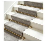 Aste per tappeti per Scale, Set di 10 aste in Ottone per tappeti per Scale - Perfette per tappeti su Scale in aziende, biblioteche e musei - Aste tubolari da 112 cm per tappeti per Scale (10