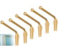 Aste per tende con braccio oscillante, Braccio oscillante regolabile Bastone for tende Pannelli laterali for porta anteriore, Oro nero, 2-6 pezzi, 70-90 cm