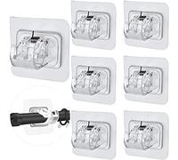 Aste per Tende Senza Trapano Staffe per aste per Tende Autoadesivo Ganci Porta aste per Tende Senza Chiodi Regolabile Porta Asciugamani Drappeggio Fissaggio Ganci per Domestico Bagno Cucina e Hotel