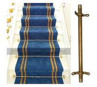 Aste porta moquette for scale in ottone antico - da 1 a 13 pezzi, durevole fissatore for moquette for appartamenti, teatri e sale da concerto(1pc,L75cm(29.52in))