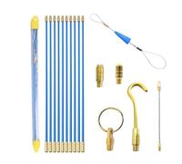 Aste Tiracavi in Fibra: 10 Pezzi Sonda Tiracavi con Molla di Guida, Sonda Tiracavi per cavi elettrici, Set Aste Tiracavi in Fibra di Vetro