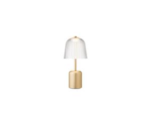 Asteea Lampada Portatile Satin Ottone/Rigato Trasparente