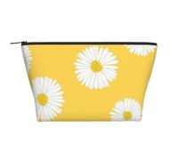 Aster bianco margherita gialla, Borsa da toilette Borsa per trucco Borsa per cosmetici Borsa da toilette da viaggio portatile