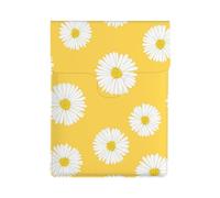 Aster bianco Margherita gialla, Custodia per laptop in pelle PU, borsa per notebook, custodia per laptop, custodia per tablet