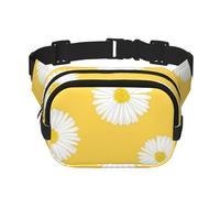 Aster bianco Margherita gialla, Marsupio quadrato a doppio strato, borsa da viaggio, marsupio casual