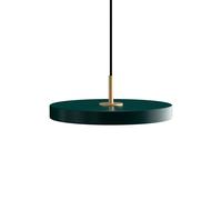 Asteria Mini Lampadario Verde con Parte Superiore in Ottone