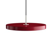 Asteria Plus Lampadario Medio Rosso Rubino/Acciaio