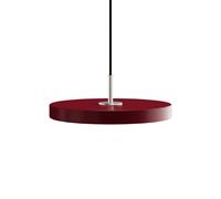 Asteria Plus Mini Lampadario Rosso Rubino/Acciaio