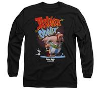 Asterix And Obelix Asterix & Obelix-Idefix Together Long Sleeve T Shirt, Black, Nero, S Unisex-Adulto