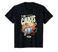 Asterix & Obelix The Heroic Gauls Maglietta, Bambini, Nero, 4 Anni