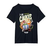 Asterix & Obelix The Heroic Gauls Maglietta, Donna Plus-Size, Nero, 1X