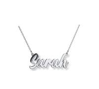 ASTEROiD Collana con nome personalizzato per donne e ragazze, in argento Sterling 925, ciondolo con nome personalizzato, from 14 inches to 24 inches, Argento sterling, Nessuna pietra preziosa