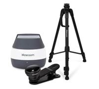 Asteroom Kit immobiliare 3D Virtual Tour 360 - L'attrezzatura include: treppiede, rotatore per fotocamera digitale, obiettivo fisheye cam (custodia per iPhone e Samsung steroom non inclusa, acquistata