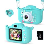 ASTGMI Macchina Fotografica Bambini, 12MP Mini Ricaricabile Fotocamera Digitale Bambina Videocamera Regalo per Ragazze Ragazzi 3-10 Anni, con Scheda 32 GB, Regali Giocattolo di Natale & Compleanno
