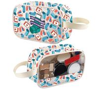 Asthma Makeup Bag Social Distancing Asma Inalatore Caso Asmatici Regalo Quarantena Trasparente Viaggio Toiletry Bag Organizer Pouch Cosmetic Bag, Respirazione Tm2, alla moda