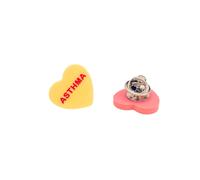 Asthmatic Sensibilizzazione Cuore Pin Asma Distintivi per Uomo Donna Unisex
