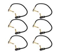 Astibym Cavi Patch per Chitarra, Confezione da 6 Connettori Ad Angolo | Cavo Pedale, PVC e Metallo, Connettori Sottili Ad Angolo Retto, Segnale Schermato, Utilizzo Pedaliera da 30 Cm