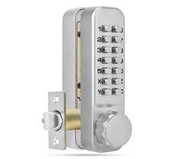 Astibym Serratura con Codice Meccanico, Sicurezza per Porta Impermeabile | Corpo in Acciaio e Zinco, Porta Spessa 30-60 Mm, per Uso Esterno Ed Interno, Nessuna Batteria Necessaria