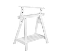 ASTIGARRAGA CAB005.58 - Cavalletto di supporto per scrivania con ponticello bianco, in legno, 700 mm, 400 mm, 985 mm