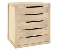 Astigarraga Natura M129371-Cassettiera a 5 cassetti, Legno Massiccio di Pino
