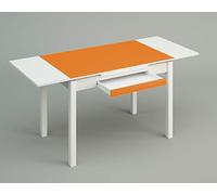 ASTIMESA Alas Cristal - Tavolo da cucina, metallo, arancione, 100 x 60 cm