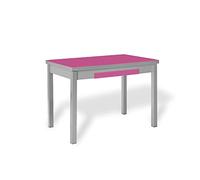 ASTIMESA Alas Cristal Tavolo da Cucina, Metallo, Fucsia, 90 x 50 cm