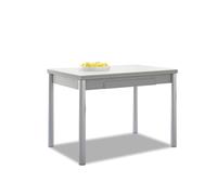 ASTIMESA Alas - Tavolo da cucina, in metallo, bianco, 90 x 50 cm